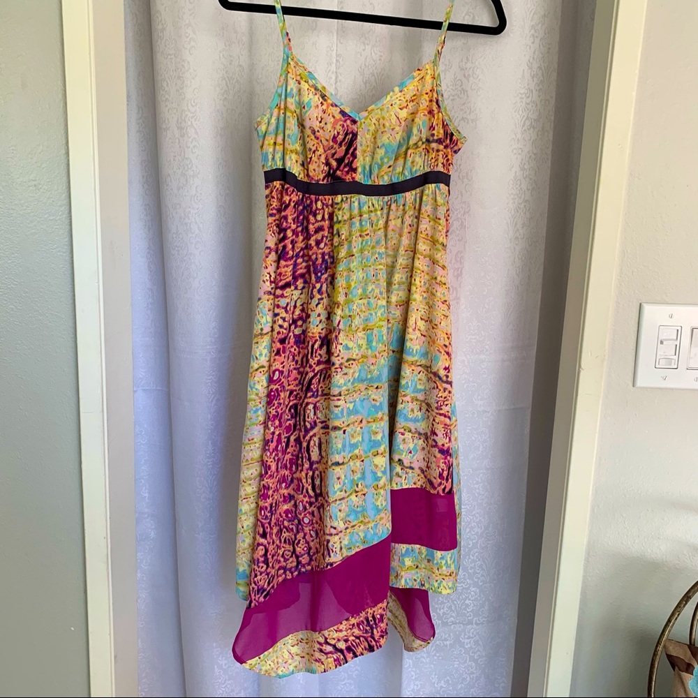 Simply Vera Vera Wang Multicolor Asymmetrical Spaghetti-Strap Dress